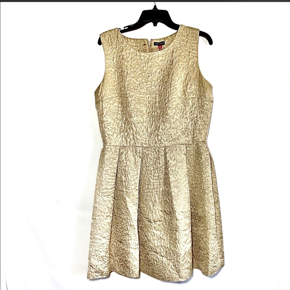 Vince Camuto, gold party dress, like new size 12